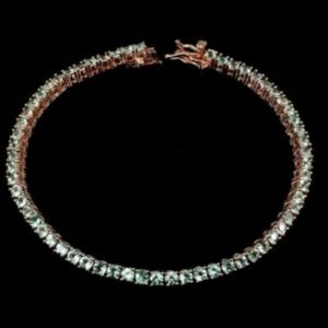 Genuine Blue Apatite Gemstone Tennis Bracelet Z5